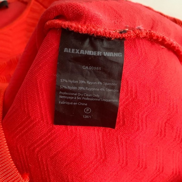 Alexander Wang Chevron Heavy Knit Structured Fitted Long Sleeve Top Medium - Picture 4 of 4